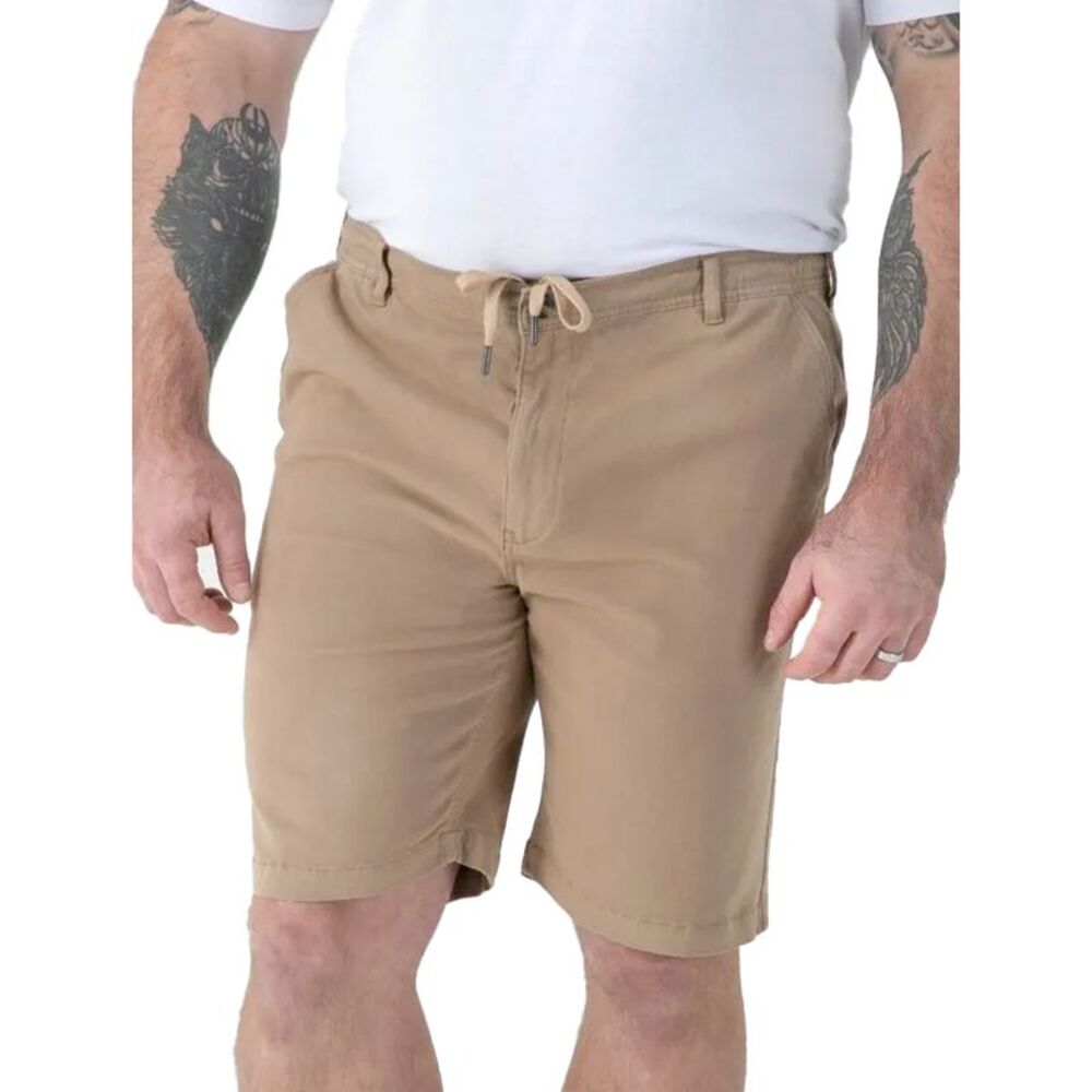 Duke Mens Spencer D555 Stretch Elasticated Waist Kingsize Shorts / Stone